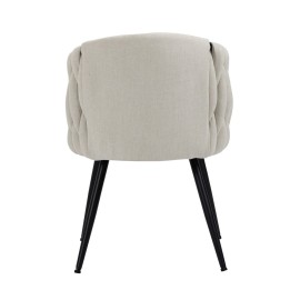 Taniya Fabric Dining Chair with Black Legs (Set of 2)