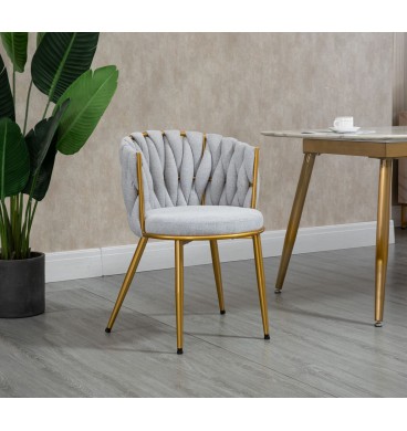 Cora Dining Chair with Gold Legs (Set of 2)