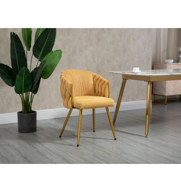 Taniya Dining Chair with Gold Legs (Set of 2)