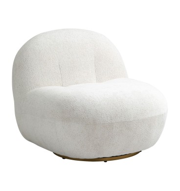 Portsea Swivel Accent Chair in Towel Fleece
