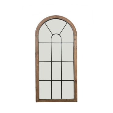 Industrie Arched Wooden Mirror