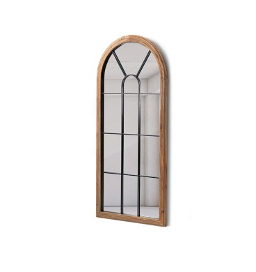 Industrie Arched Wooden Mirror