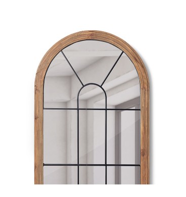 Industrie Arched Wooden Mirror
