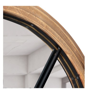Industrie Arched Wooden Mirror