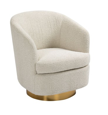 Sound Boucle Swivel Accent Chair