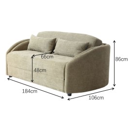 Cuddle Foldout Sofa Bed, 2 Seater