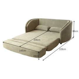 Cuddle Foldout Sofa Bed, 2 Seater
