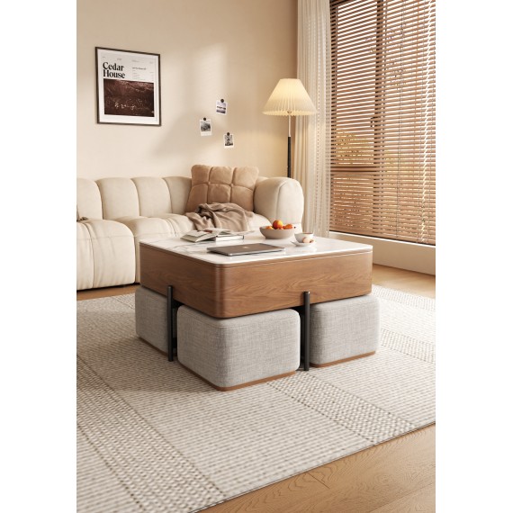 Annabelle Coffee Table Set with 4 Seats