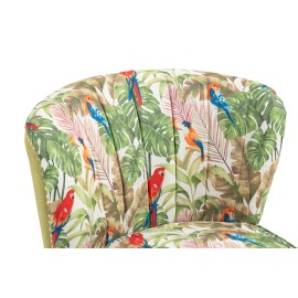 Red Parrots on Green Tropical Forest Chair v2