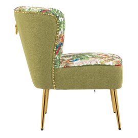 Red Parrots on Green Tropical Forest Chair v2