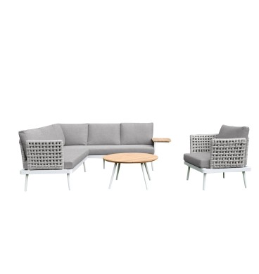 Casey 4-Piece Outdoor Lounge Set - Grey
