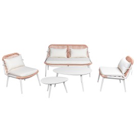 Bennie 5-Piece Outdoor Lounge Set - Cream