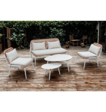 Bennie 5-Piece Outdoor Lounge Set - Cream