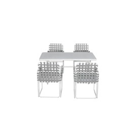 Hester 5-Piece Outdoor Dining Set - Grey