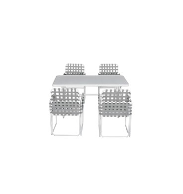 Hester 5-Piece Outdoor Dining Set - Grey