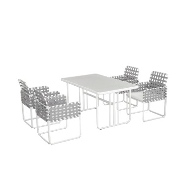 Hester 5-Piece Outdoor Dining Set - Grey