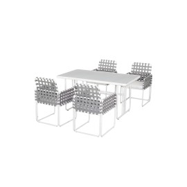 Hester 5-Piece Outdoor Dining Set - Grey