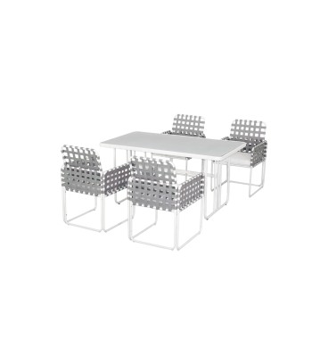 Hester 5-Piece Outdoor Dining Set - Grey