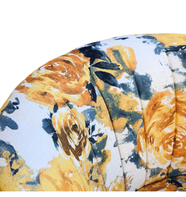 Yellow Roses on Grey Accent Chair v2