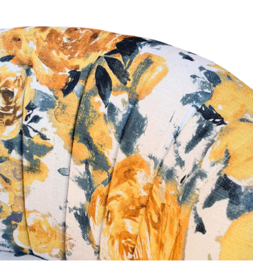 Yellow Roses on Grey Accent Chair v2