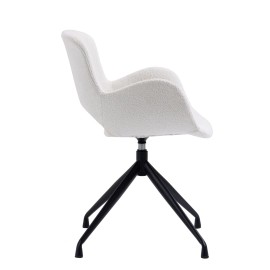 Luna Fine Boucle Fabric Swivel Dining Chair, Set of 2