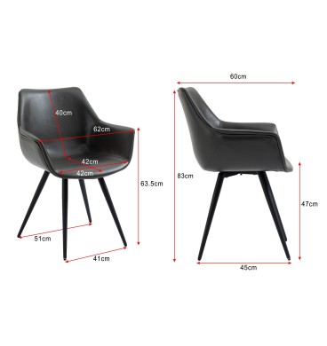 Gubi PU Leather Dining Chair