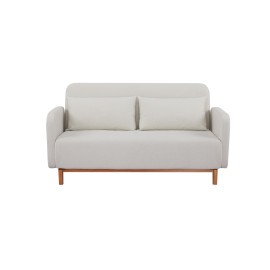 Vada Beige Fabric Click Clack Sofa Bed, 2 Seater